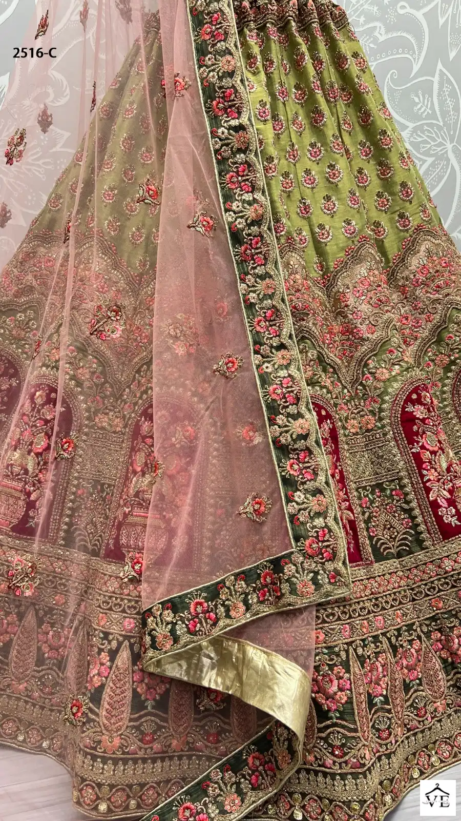 Anjani Art 2516 Bridal Net Wholesale Bridal Lehenga Catalog — Wholesale Lehenga, MPA wholesale from Surat - Gallery Image 2