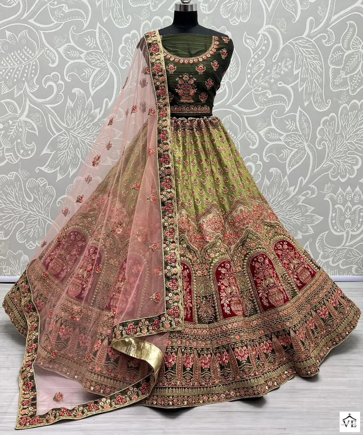 Anjani Art 2516 Bridal Net Wholesale Bridal Lehenga Catalog — Wholesale Lehenga, MPA wholesale from Surat — view 1
