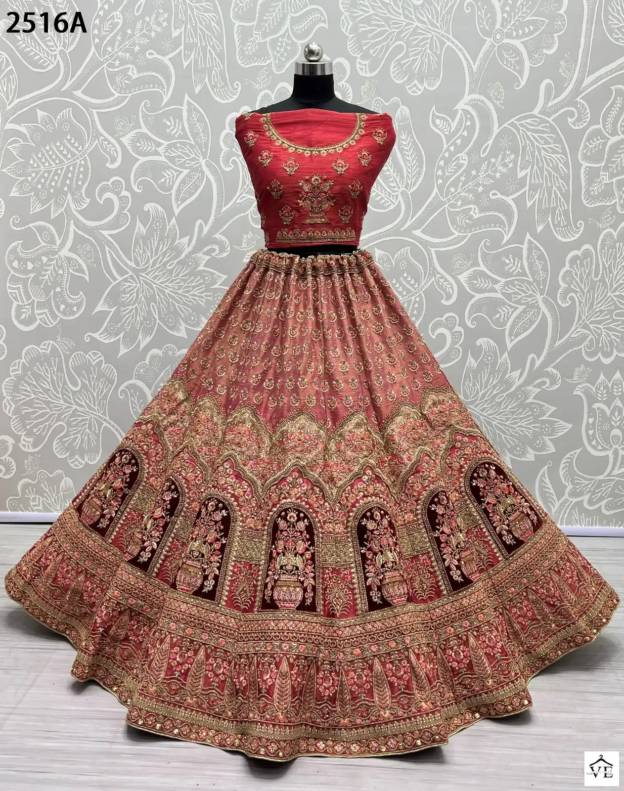 Anjani Art 2516 Bridal Net Wholesale Bridal Lehenga Catalog — Wholesale Lehenga, MPA wholesale from Surat - Gallery Image 4
