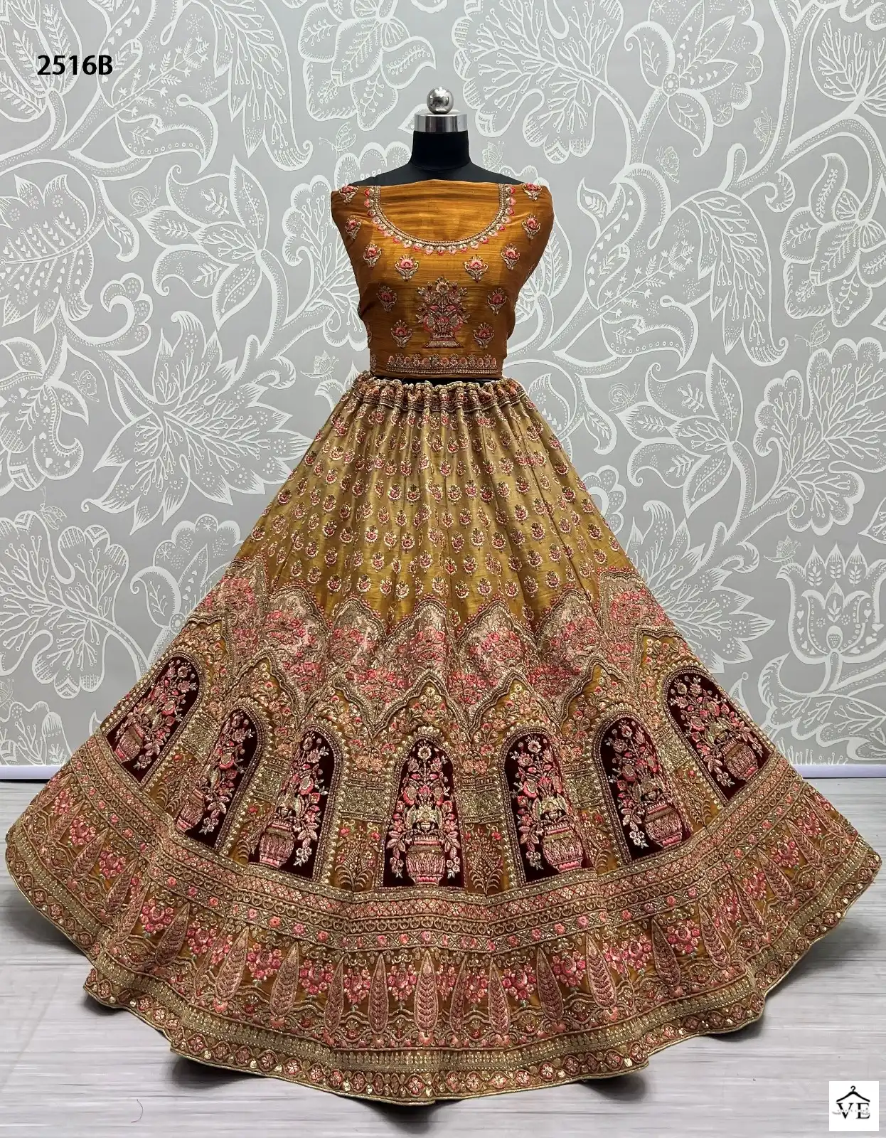 Anjani Art 2516 Bridal Net Wholesale Bridal Lehenga Catalog — Wholesale Lehenga, MPA wholesale from Surat - Gallery Image 7