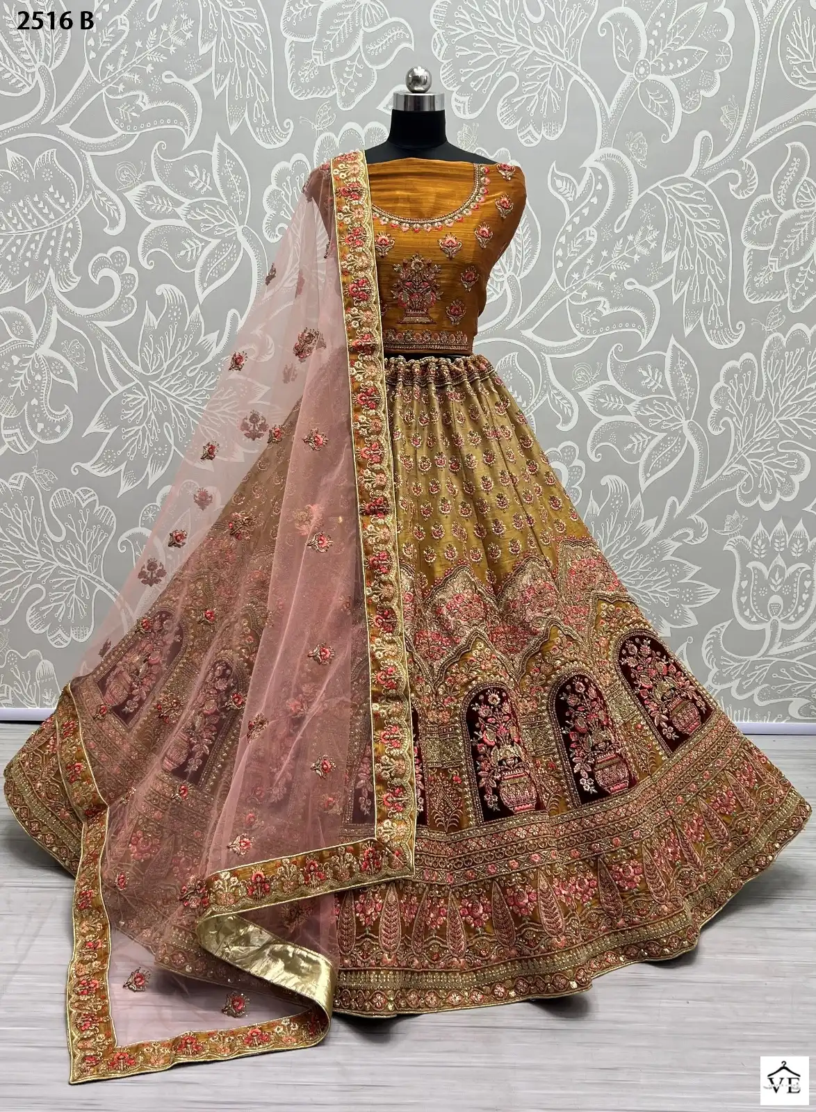 Anjani Art 2516 Bridal Net Wholesale Bridal Lehenga Catalog — Wholesale Lehenga, MPA wholesale from Surat - Gallery Image 11