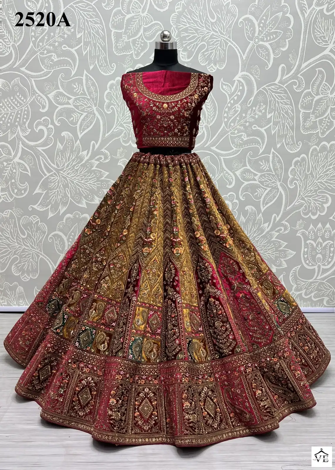 Anjani Art 2520 Velvet Wholesale Bridal Lehenga Catalog — Wholesale Lehenga, MPA wholesale from Surat - Gallery Image 7