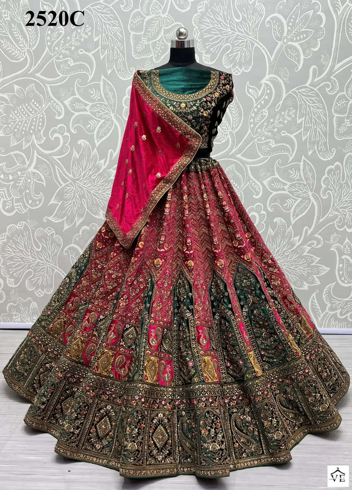 Anjani Art 2520 Velvet Wholesale Bridal Lehenga Catalog — Wholesale Lehenga, MPA wholesale from Surat - Gallery Image 4