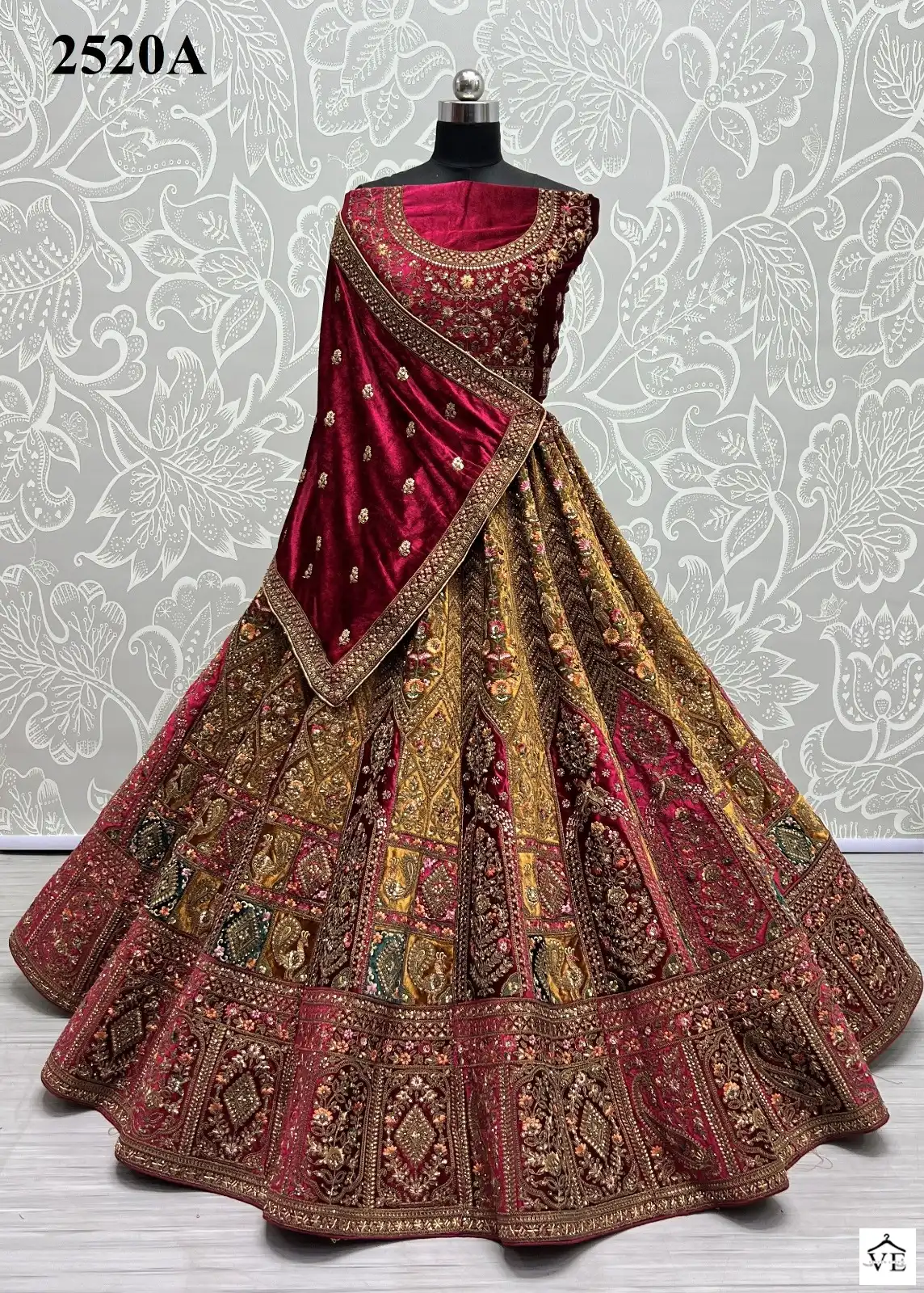 Anjani Art 2520 Velvet Wholesale Bridal Lehenga Catalog — Wholesale Lehenga, MPA wholesale from Surat - Gallery Image 6