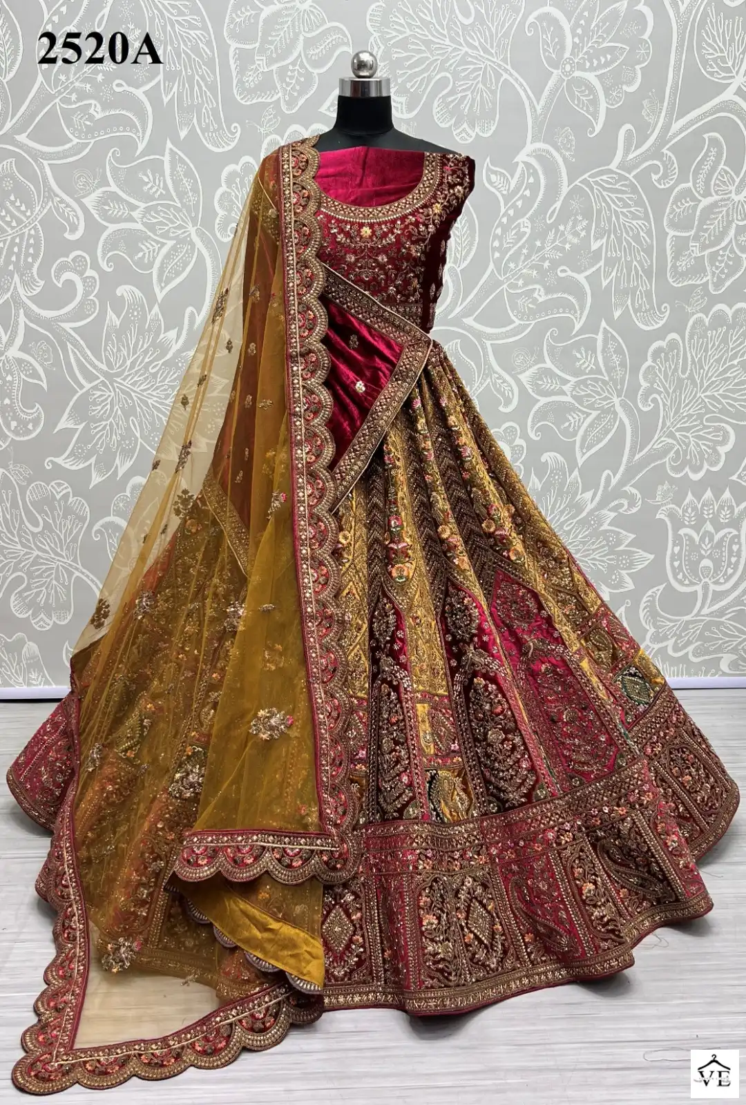 Anjani Art 2520 Velvet Wholesale Bridal Lehenga Catalog — Wholesale Lehenga, MPA wholesale from Surat - Gallery Image 9
