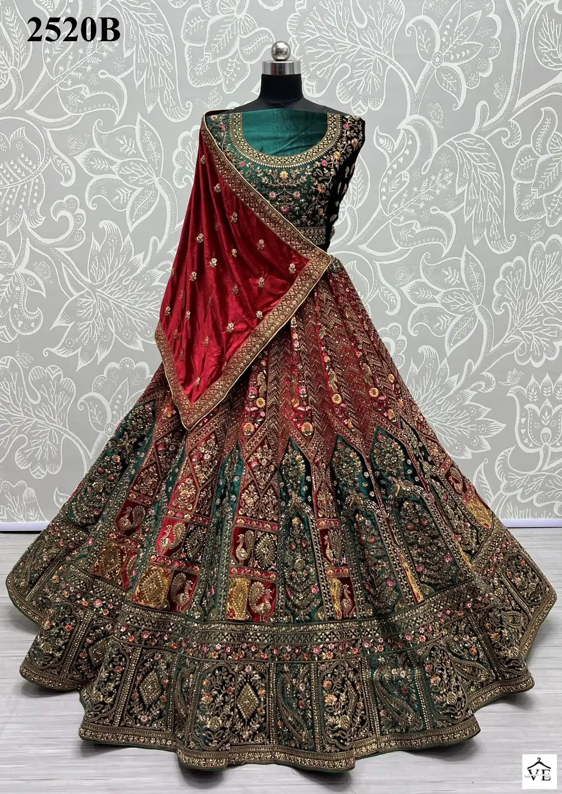 Anjani Art 2520 Velvet Wholesale Bridal Lehenga Catalog — Wholesale Lehenga, MPA wholesale from Surat - Gallery Image 11
