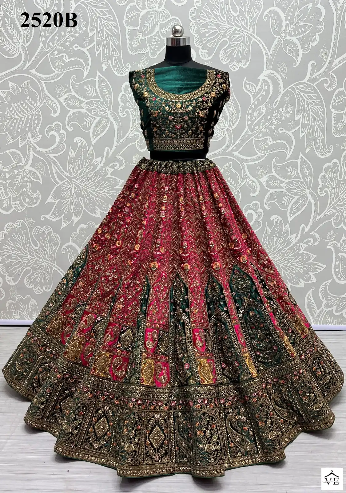Anjani Art 2520 Velvet Wholesale Bridal Lehenga Catalog — Wholesale Lehenga, MPA wholesale from Surat — view 14