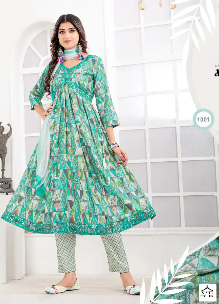 Master A Lina Fancy Wholesale Aaliya Cut Readymade Salwar Suit Catalog — Wholesale Salwar Suits, MPA wholesale from Surat — Photo 2