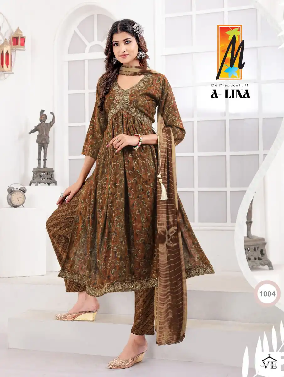 Master A Lina Fancy Wholesale Aaliya Cut Readymade Salwar Suit Catalog — Wholesale Salwar Suits, MPA wholesale from Surat — Photo 4