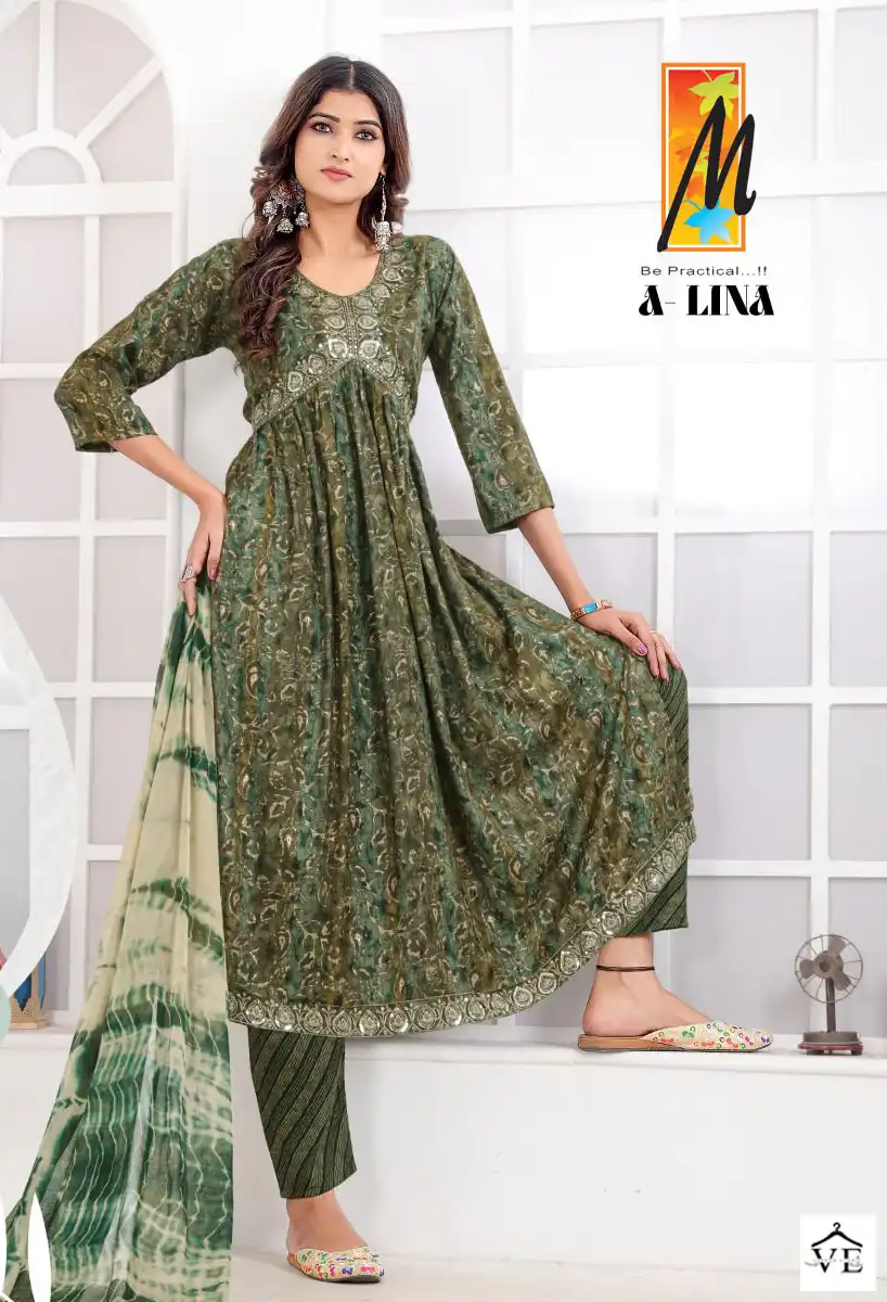 Master A Lina Fancy Wholesale Aaliya Cut Readymade Salwar Suit Catalog — Wholesale Salwar Suits, MPA wholesale from Surat — Photo 7