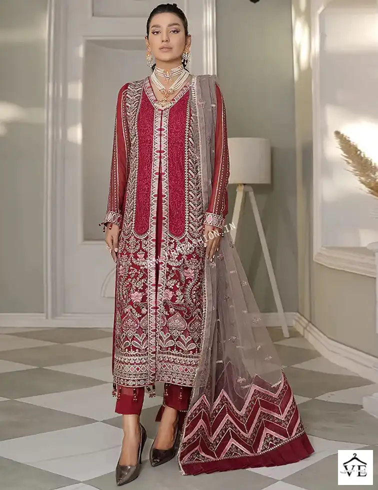 Zaha Aaeesha Vol 3-10157 Georgette Wholesale Pakistani Suit — Wholesale Salwar Suits, MPA wholesale from Surat — view 1