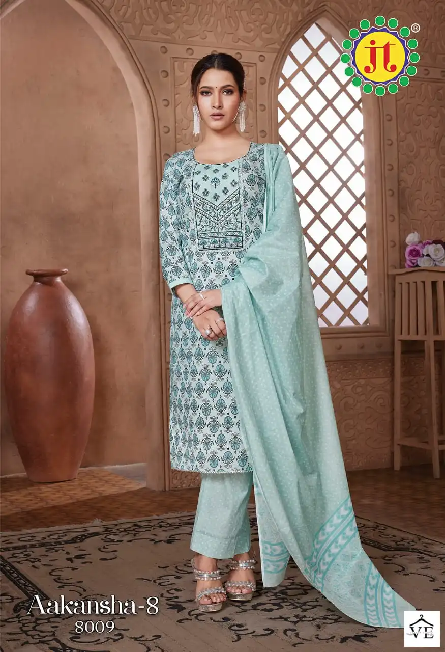Vardan Ethnic Aakansha Vol 8 Lawn Cotton Wholesale Salwar Suit Catalog — Wholesale Salwar Suits, MPA wholesale from Surat - Gallery Image 3