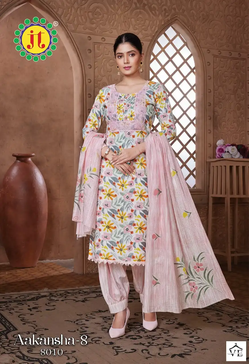 Vardan Ethnic Aakansha Vol 8 Lawn Cotton Wholesale Salwar Suit Catalog — Wholesale Salwar Suits, MPA wholesale from Surat - Gallery Image 2