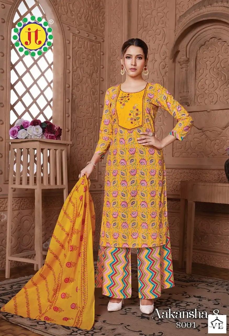 Vardan Ethnic Aakansha Vol 8 Lawn Cotton Wholesale Salwar Suit Catalog — Wholesale Salwar Suits, MPA wholesale from Surat - Gallery Image 7
