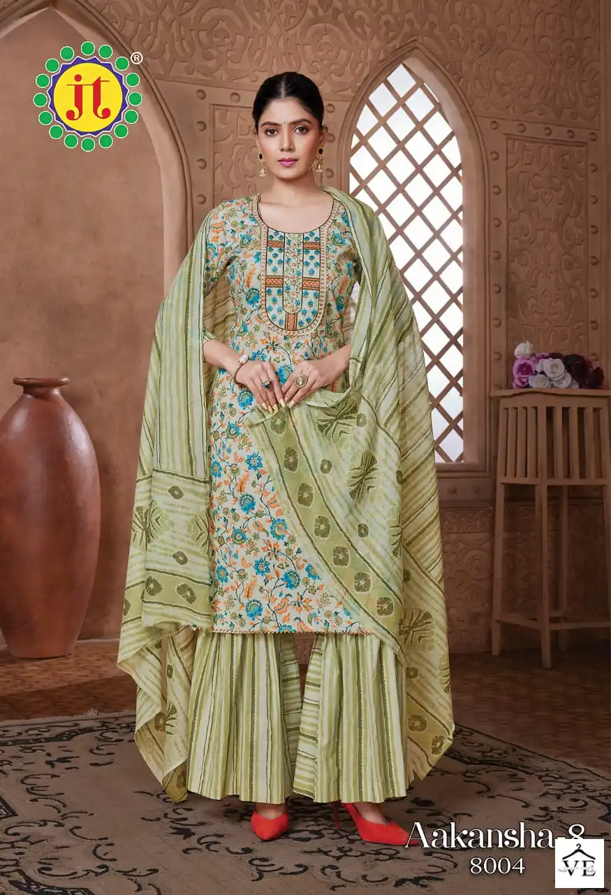 Vardan Ethnic Aakansha Vol 8 Lawn Cotton Wholesale Salwar Suit Catalog — Wholesale Salwar Suits, MPA wholesale from Surat - Gallery Image 5