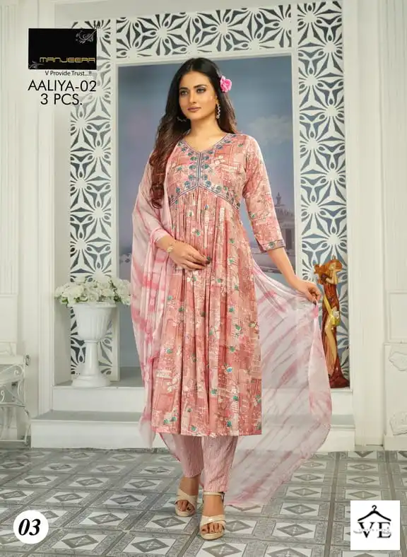 Manjeera Aaliya Capsul Print Wholesale Readymade Suits Catalog — Wholesale Salwar Suits, MPA wholesale from Surat - Gallery Image 2