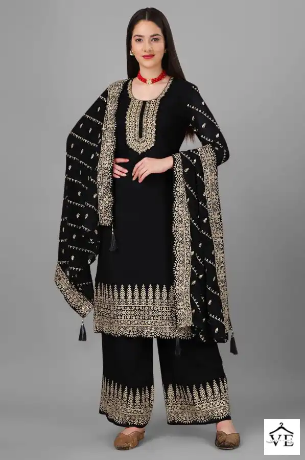 Biva Aarti Faux Georgette Wholesale Semi-Stitched Suits Catalog — Wholesale Salwar Suits, MPA wholesale from Surat — view 6