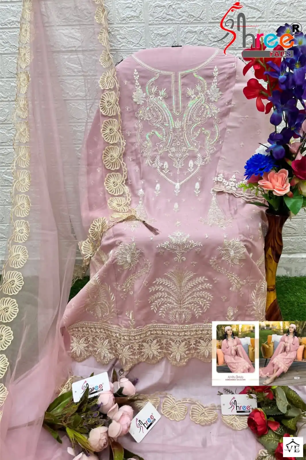 Shree Fabs Adan Libaas Embroidered Collection Cotton Wholesale Designer Pakistani Salwar Suit Catalog — Wholesale Salwar Suits, MPA wholesale from Surat - Gallery Image 12