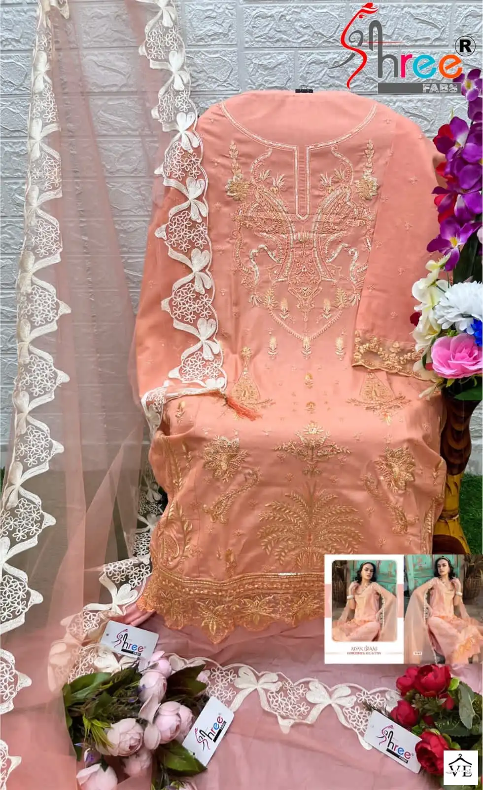Shree Fabs Adan Libaas Embroidered Collection Cotton Wholesale Designer Pakistani Salwar Suit Catalog — Wholesale Salwar Suits, MPA wholesale from Surat - Gallery Image 6