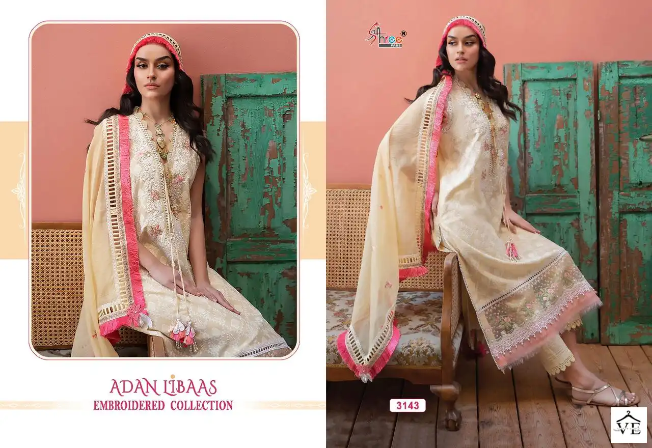 Shree Fabs Adan Libaas Embroidered Collection Cotton Wholesale Designer Pakistani Salwar Suit Catalog — Wholesale Salwar Suits, MPA wholesale from Surat - Gallery Image 7
