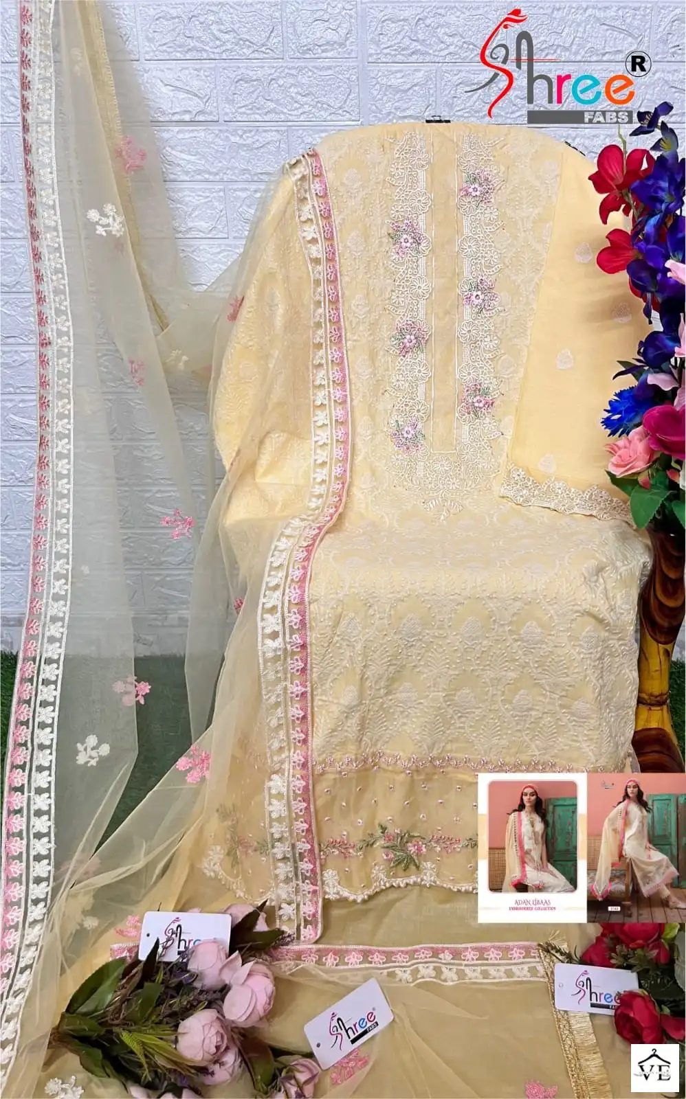 Shree Fabs Adan Libaas Embroidered Collection Cotton Wholesale Designer Pakistani Salwar Suit Catalog — Wholesale Salwar Suits, MPA wholesale from Surat - Gallery Image 8