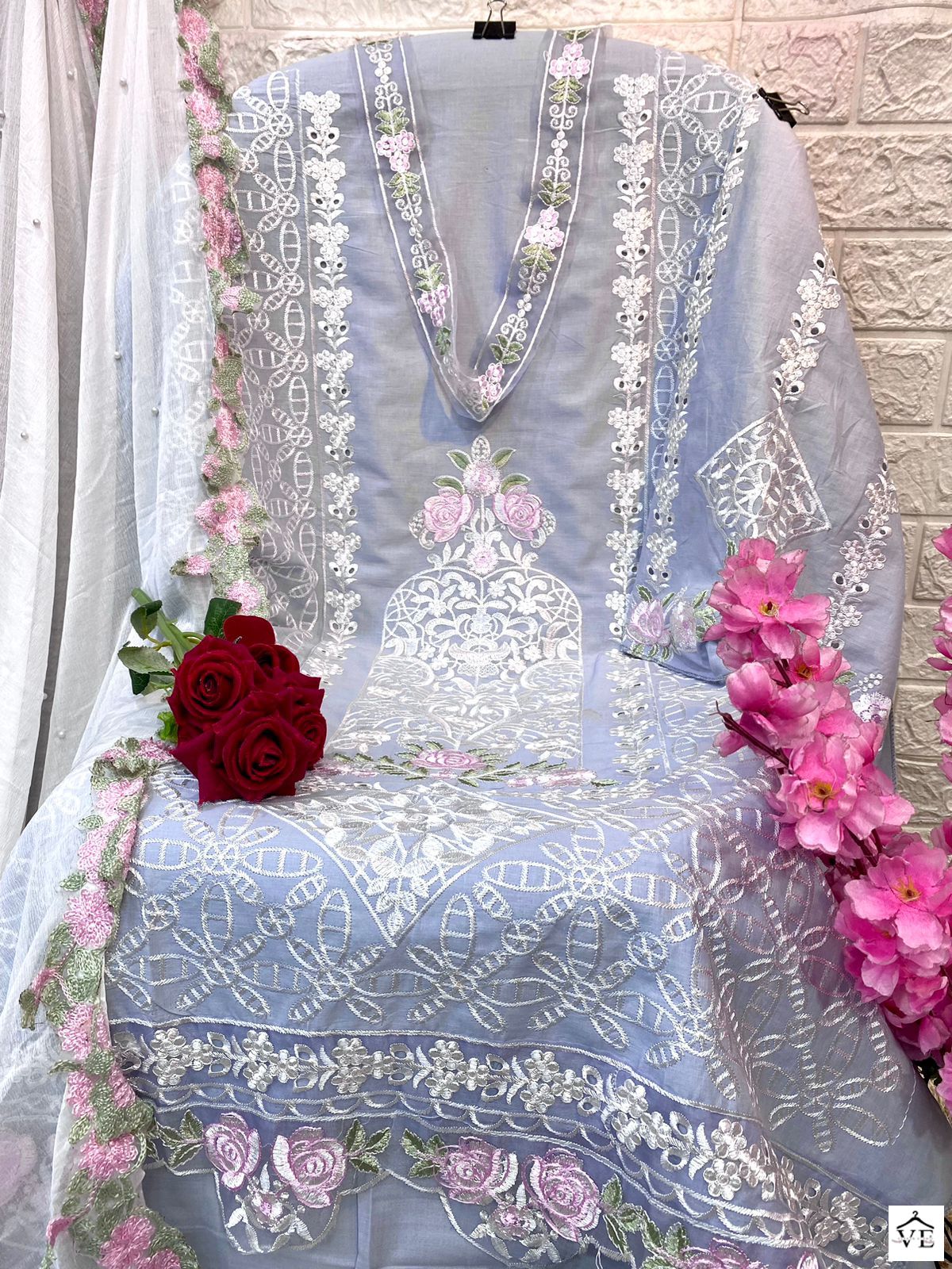 Alif Fashion AF-89 Pure Cambric Cotton Wholesale Salwar Suit — Wholesale Salwar Suits, MPA wholesale from Surat — view 3