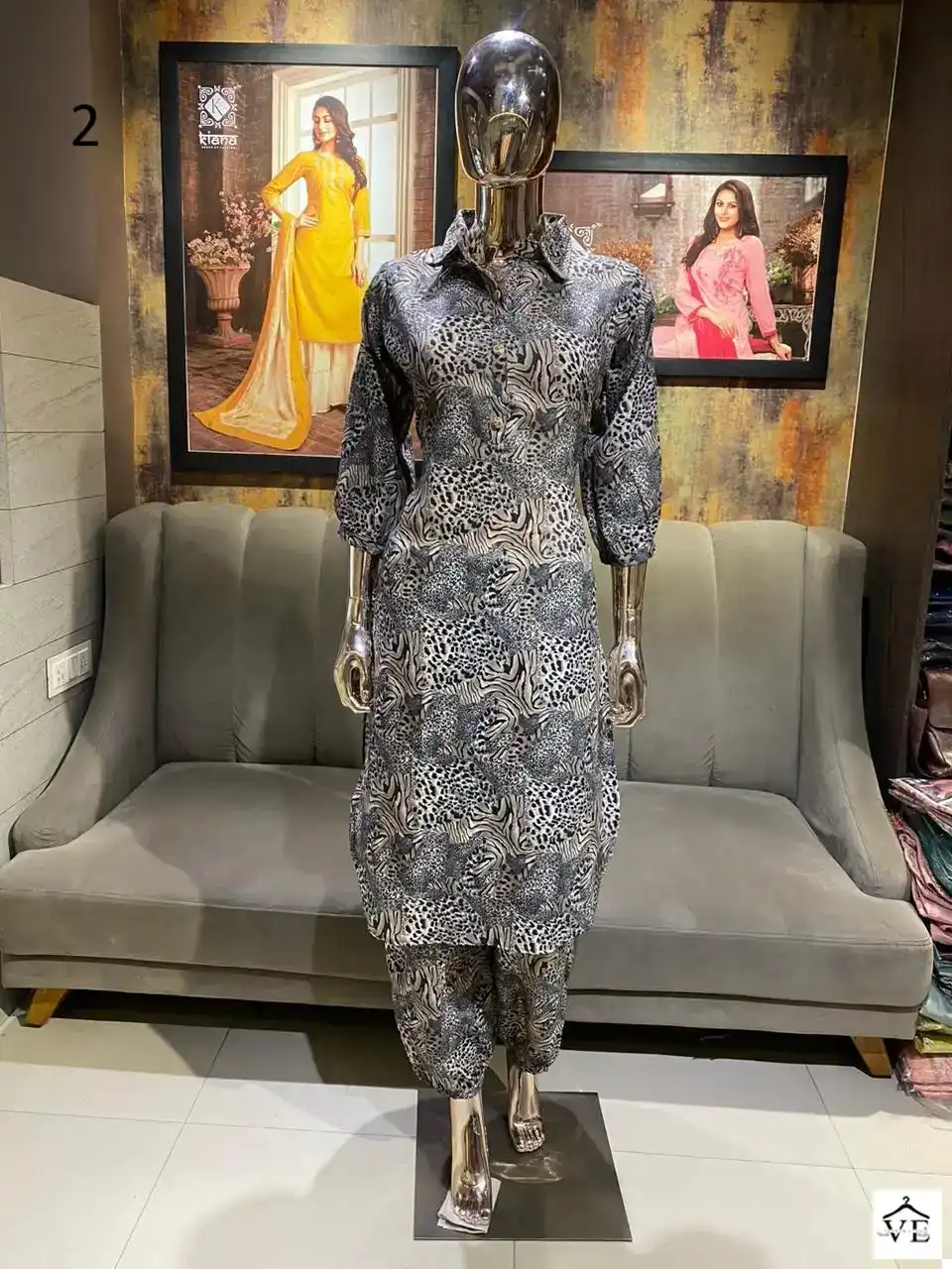 Kiana Afgaani Cotton Linen Wholesale Co-Ord Set Catalog — Wholesale Kurtis, MPA wholesale from Surat — view 3