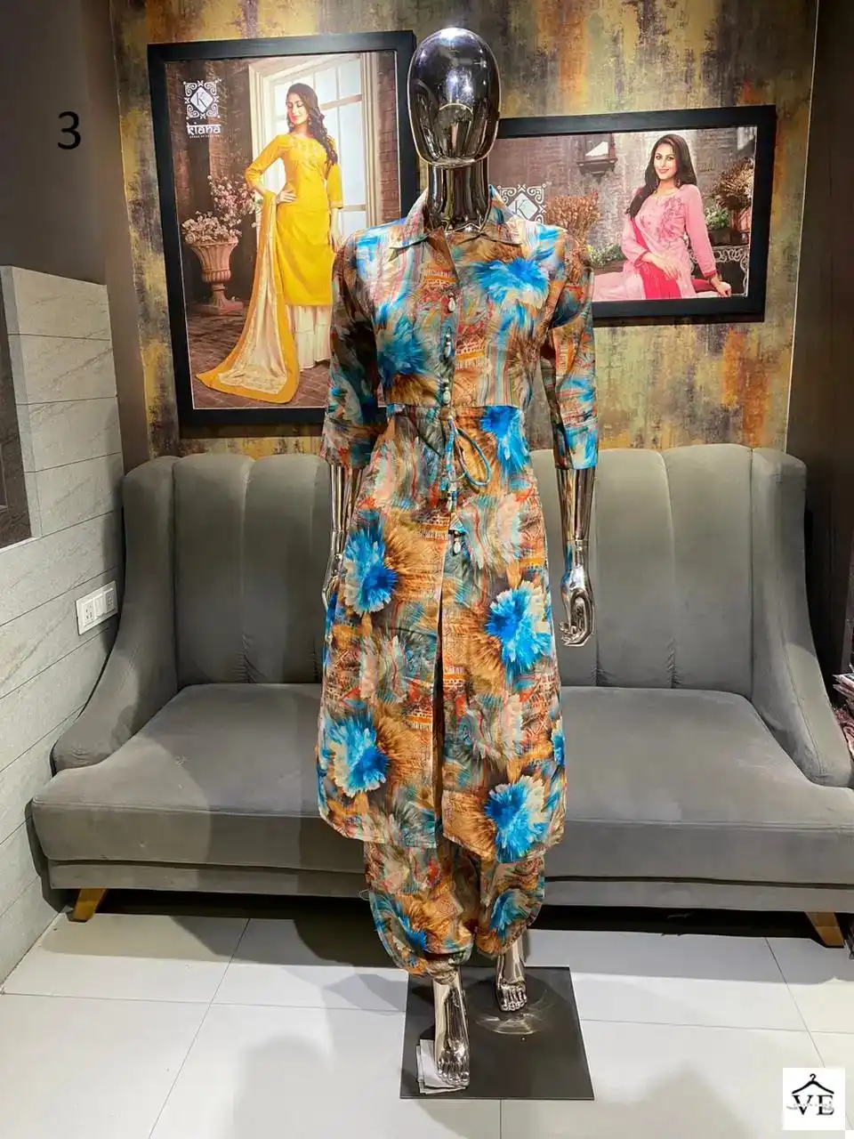 Kiana Afgaani Cotton Linen Wholesale Co-Ord Set Catalog — Wholesale Kurtis, MPA wholesale from Surat — view 4