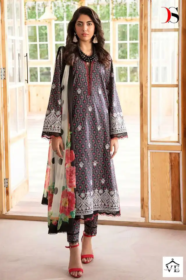 Deepsy Suits Afreozeh Chikankari Pure Cotton Wholesale Pakistani Suit Catalog — Wholesale Salwar Suits, MPA wholesale from Surat - Gallery Image 5