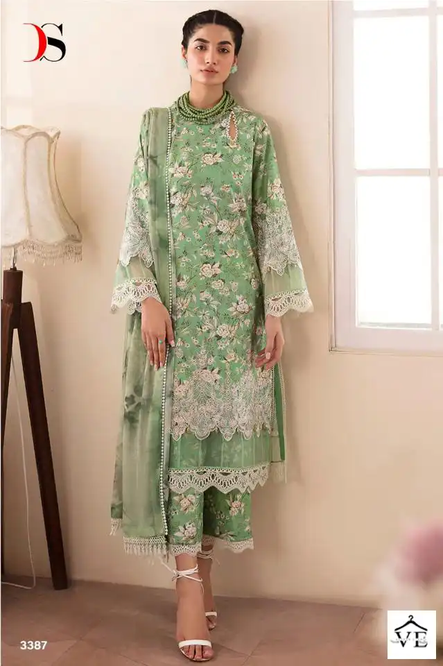 Deepsy Suits Afreozeh Chikankari Pure Cotton Wholesale Pakistani Suit Catalog — Wholesale Salwar Suits, MPA wholesale from Surat - Gallery Image 6