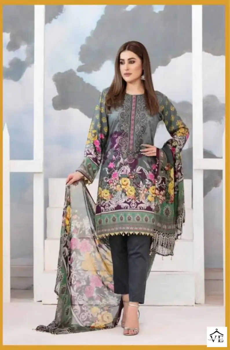 Agha Noor Aayat Vol 1 Lawn Cotton Wholesale Pakistani Suit Catalog — Wholesale Salwar Suits, MPA wholesale from Surat - Gallery Image 7
