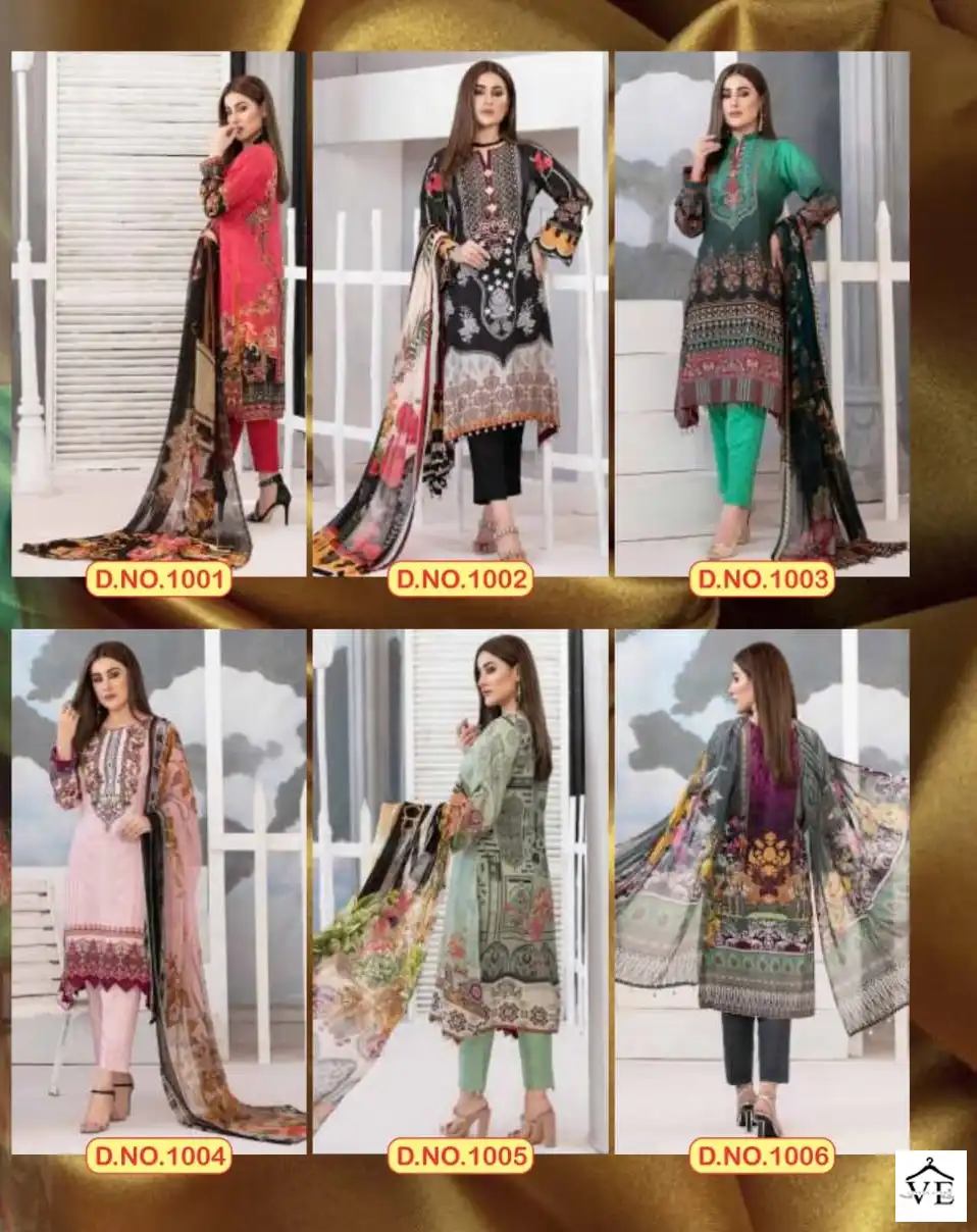Agha Noor Aayat Vol 1 Lawn Cotton Wholesale Pakistani Suit Catalog — Wholesale Salwar Suits, MPA wholesale from Surat — view 13