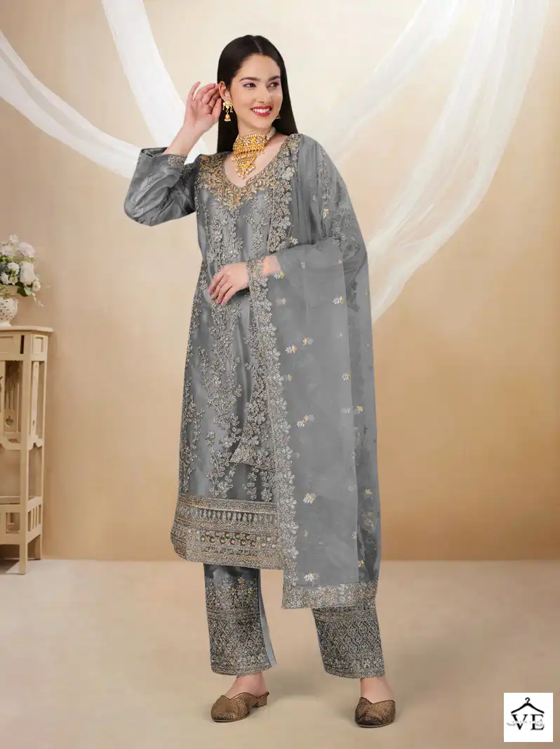 Biva Ahanaa Heavy Butterfly Net Wholesale Designer Salwar Suit Catalog — Wholesale Salwar Suits, MPA wholesale from Surat - Gallery Image 2