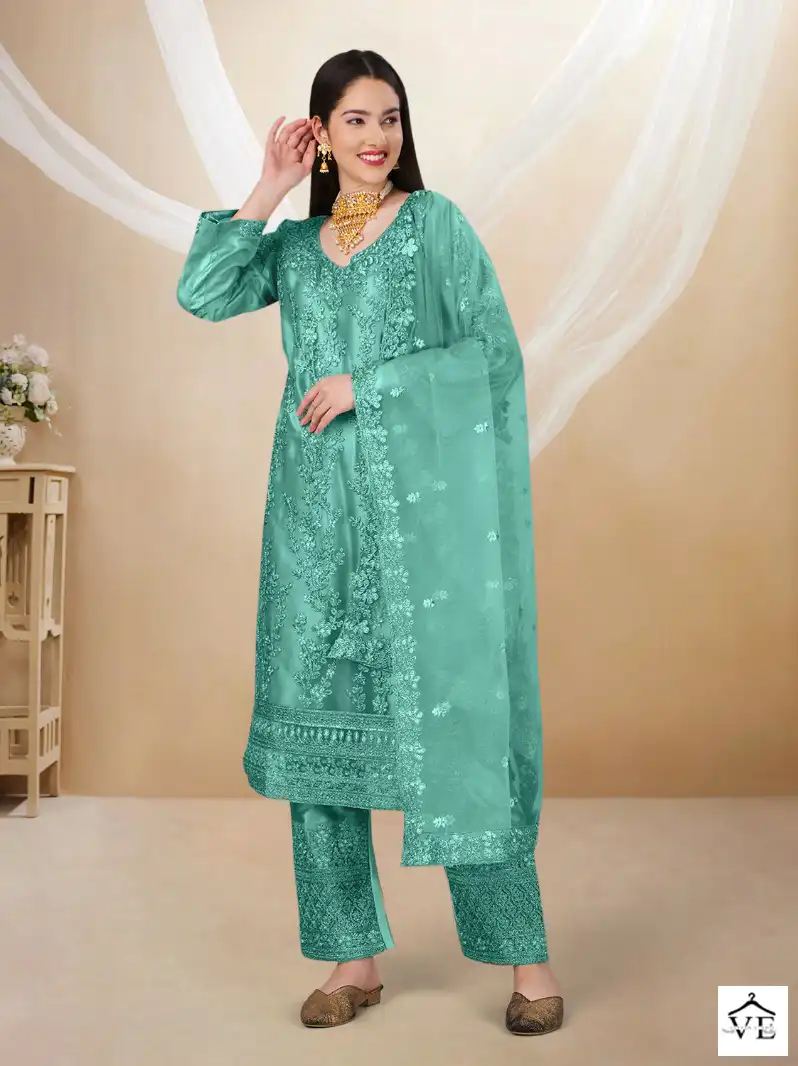 Biva Ahanaa Heavy Butterfly Net Wholesale Designer Salwar Suit Catalog — Wholesale Salwar Suits, MPA wholesale from Surat - Gallery Image 4