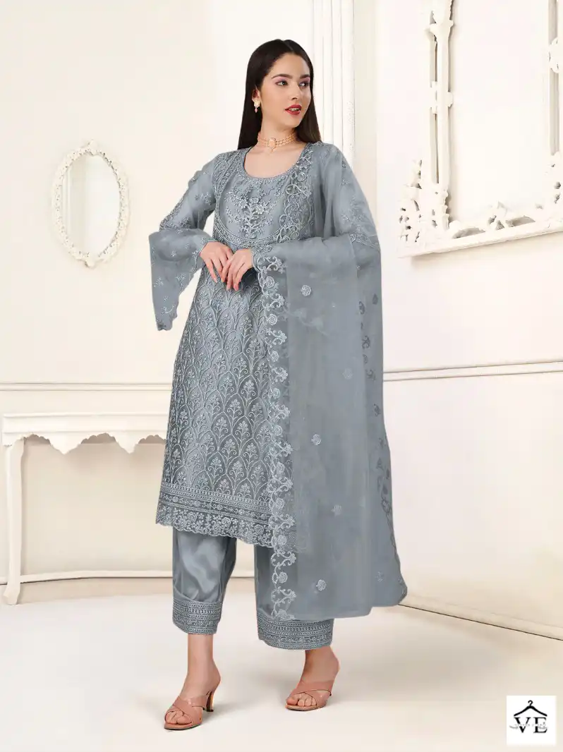 Biva Aishaa Heavy Butterfly Net Wholesale Designer Salwar Suit Catalog — Wholesale Salwar Suits, MPA wholesale from Surat - Gallery Image 7