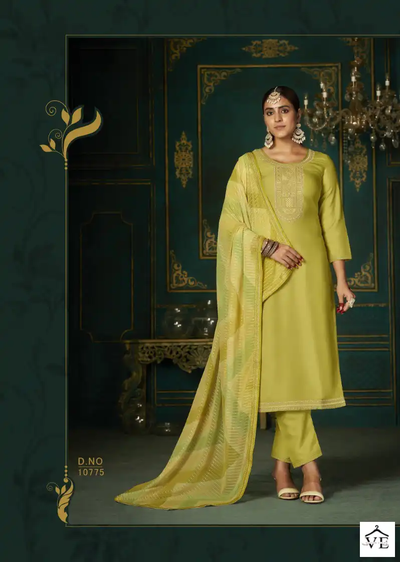 Triple A Alankar Pure Dola Silk Wholesale Salwar Suit Catalog — Wholesale Salwar Suits, MPA wholesale from Surat - Gallery Image 2