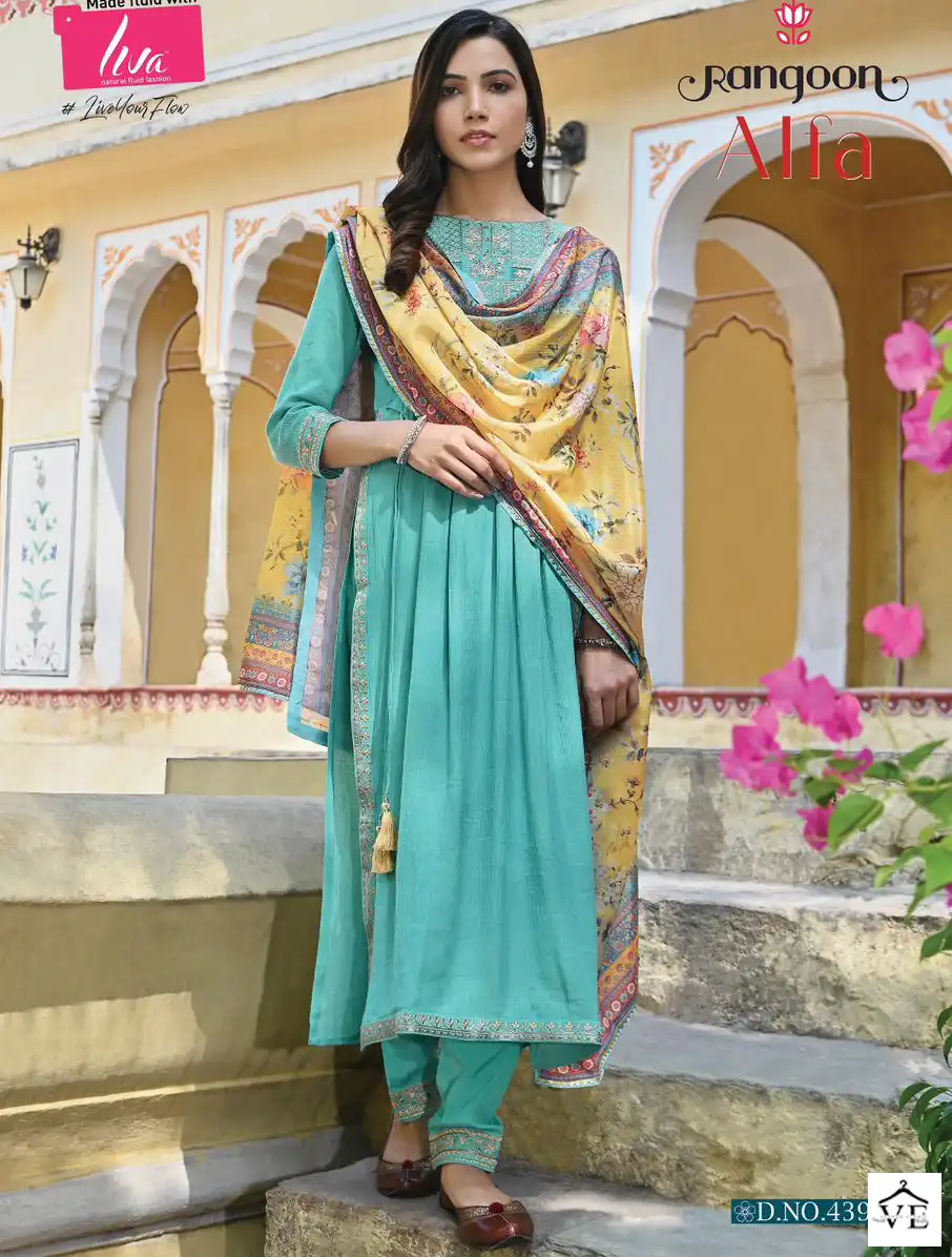 Rangoon Alfa Viscose Wholesale Readymade Suits Catalog — Wholesale Salwar Suits, MPA wholesale from Surat — view 1
