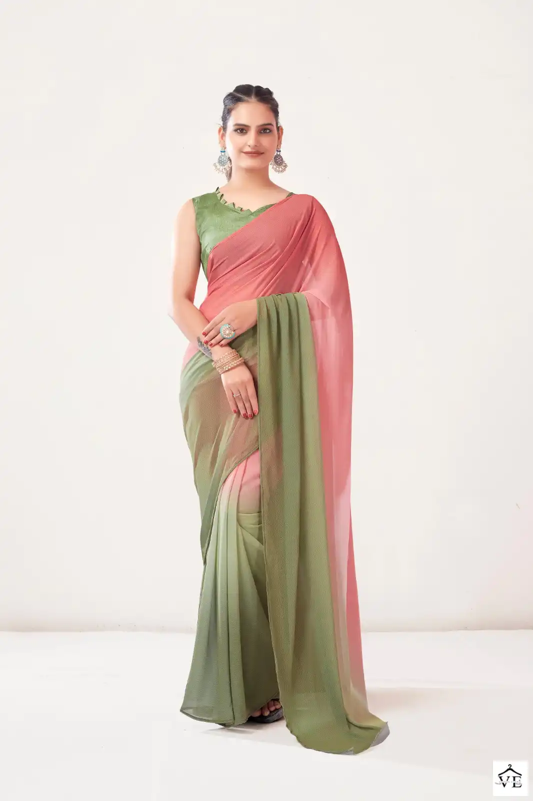 VE Alia Georgette Wholesale Readymade Saree Catalog — Wholesale Sarees, MPA wholesale from Surat - Gallery Image 6