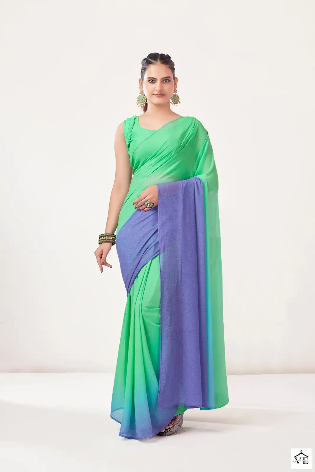 VE Alia Georgette Wholesale Readymade Saree Catalog — Wholesale Sarees, MPA wholesale from Surat - Gallery Image 5