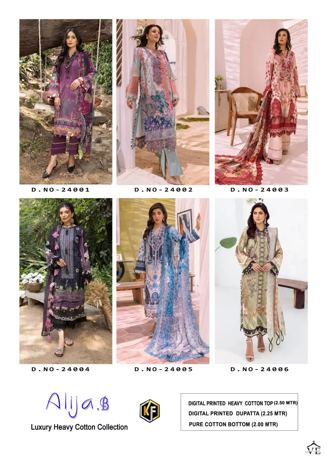 Keval Fab Alija B Vol 24 Cotton Wholesale Pakistani Salwar Suit Catalog — Wholesale Salwar Suits, Keval Fab wholesale from Surat — view 7
