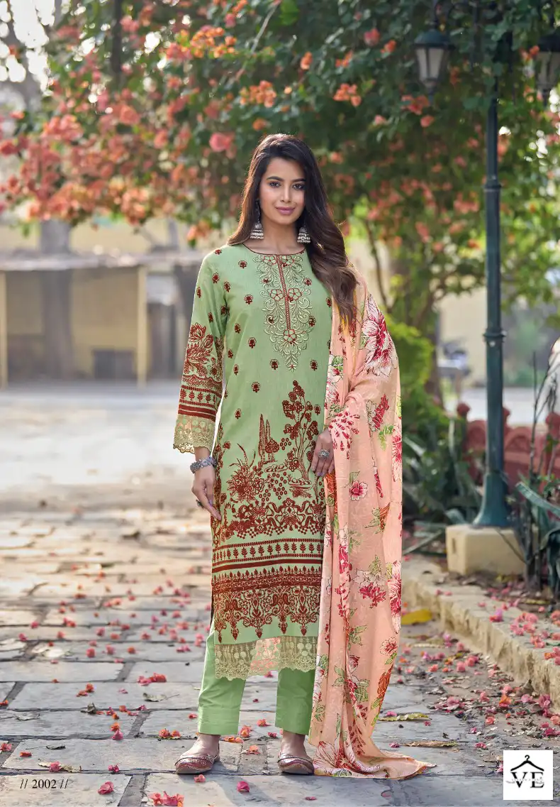 Aqsa Amyra Cambric Wholesale Pakistani Salwar Suit Catalog — Wholesale Salwar Suits, MPA wholesale from Surat - Gallery Image 3