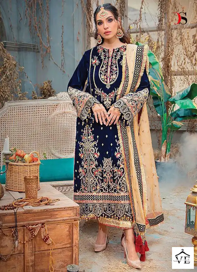 Deepsy Suits Anaya Velvet 22 Velvet Wholesale Pakistani Suits Catalog — Wholesale Salwar Suits, MPA wholesale from Surat — view 1