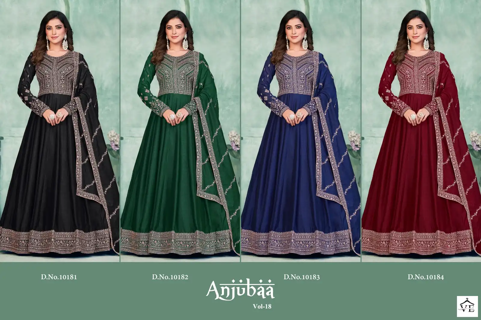 Vardan Ethnic Anjubaa Vol 18 Art Silk Wholesale Designer Salwar Suit Catalog — Wholesale Salwar Suits, MPA wholesale from Surat — view 5