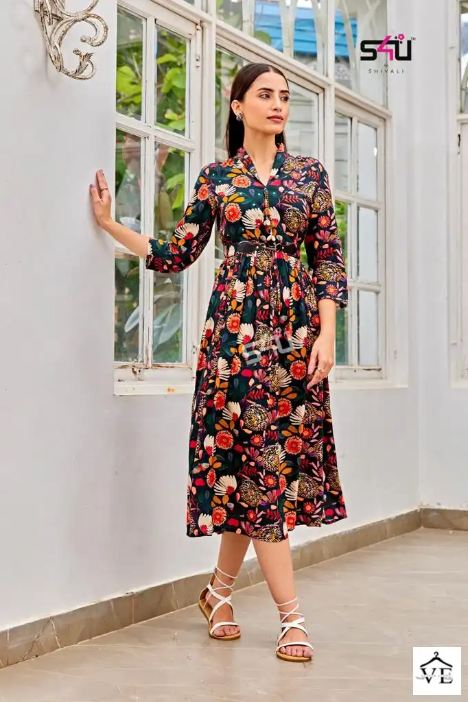 S4U Anokhi Rayon Wholesale One Piece Catalog — Wholesale Kurtis, MPA wholesale from Surat — view 4