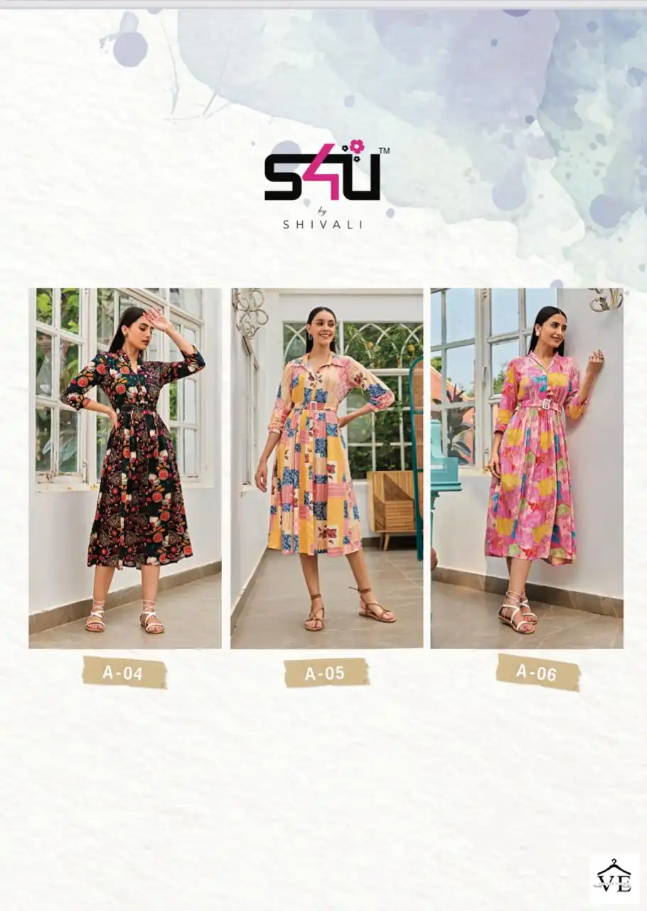 S4U Anokhi Rayon Wholesale One Piece Catalog — Wholesale Kurtis, MPA wholesale from Surat — view 7