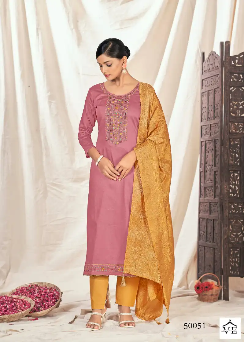 Panch Ratna Asopalav Vol-4 Jam Silk Wholesale Salwar Suit Catalog — Wholesale Salwar Suits, MPA wholesale from Surat — view 2
