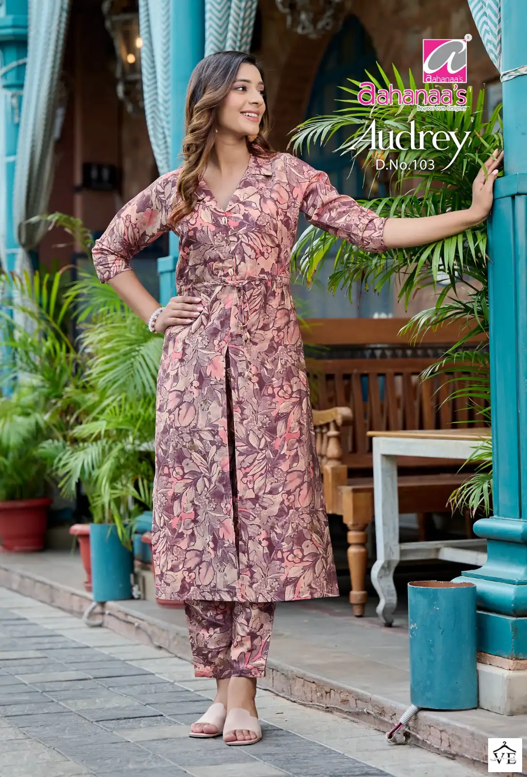 Aahanaas Audrey Modal Chanderi Wholesale Kurti With Bottom Catalog — Wholesale Kurtis, MPA wholesale from Surat - Gallery Image 2