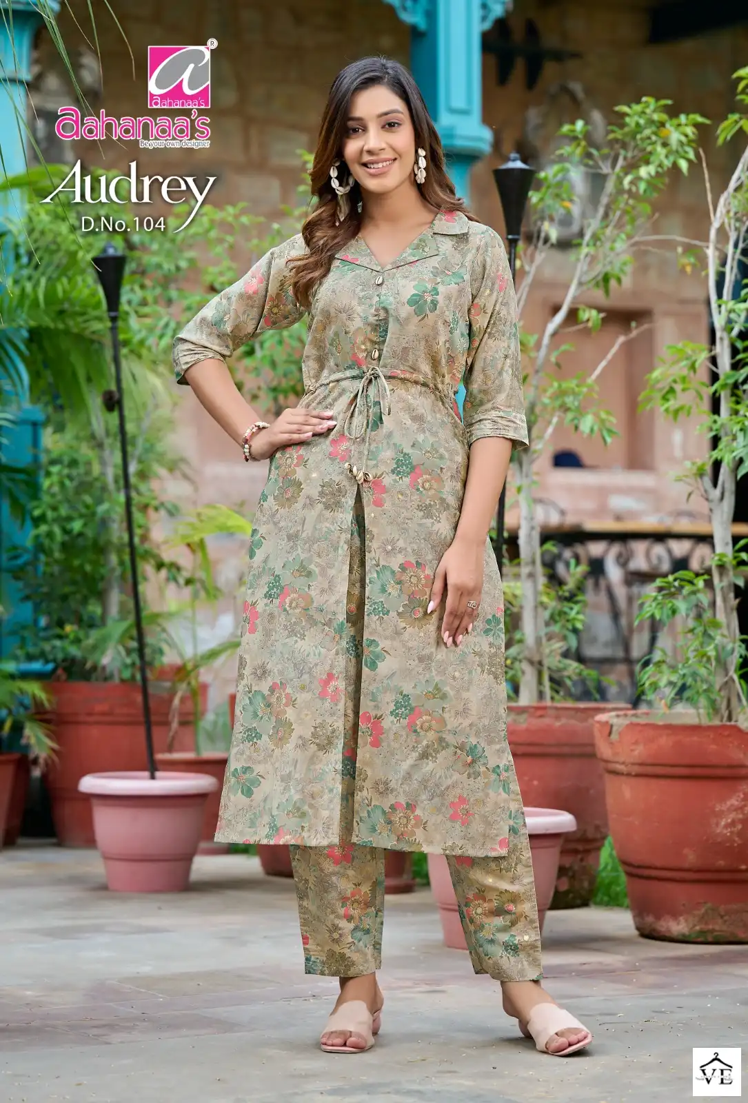 Aahanaas Audrey Modal Chanderi Wholesale Kurti With Bottom Catalog — Wholesale Kurtis, MPA wholesale from Surat - Gallery Image 3