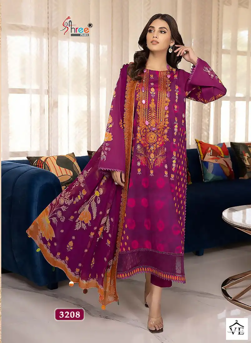 Shree Fab Ayesha Zara Premium Collection Vol 8 Pure Cotton Wholesale Pakistani Suits Catalog — Wholesale Salwar Suits, MPA wholesale from Surat — view 2