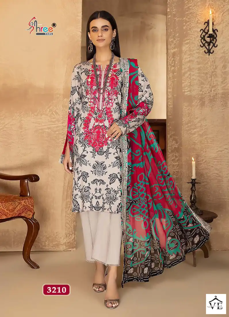 Shree Fab Ayesha Zara Premium Collection Vol 8 Pure Cotton Wholesale Pakistani Suits Catalog — Wholesale Salwar Suits, MPA wholesale from Surat — view 3